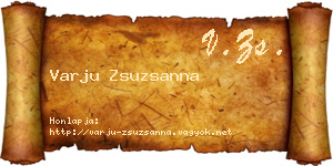 Varju Zsuzsanna névjegykártya